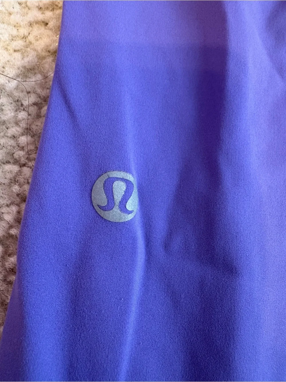 lululemon athletica Purple Leggings with Reflective Logo